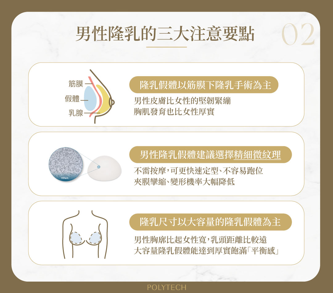 男性隆乳豐胸手術看過來!手術方式、隆乳大小與假體選擇3大要點全解析 男性隆乳 注意要點